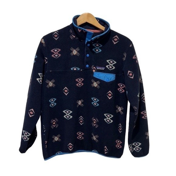 Patagonia Tops - Patagonia synchilla t snap fleece pullover space spirits neo navy size L